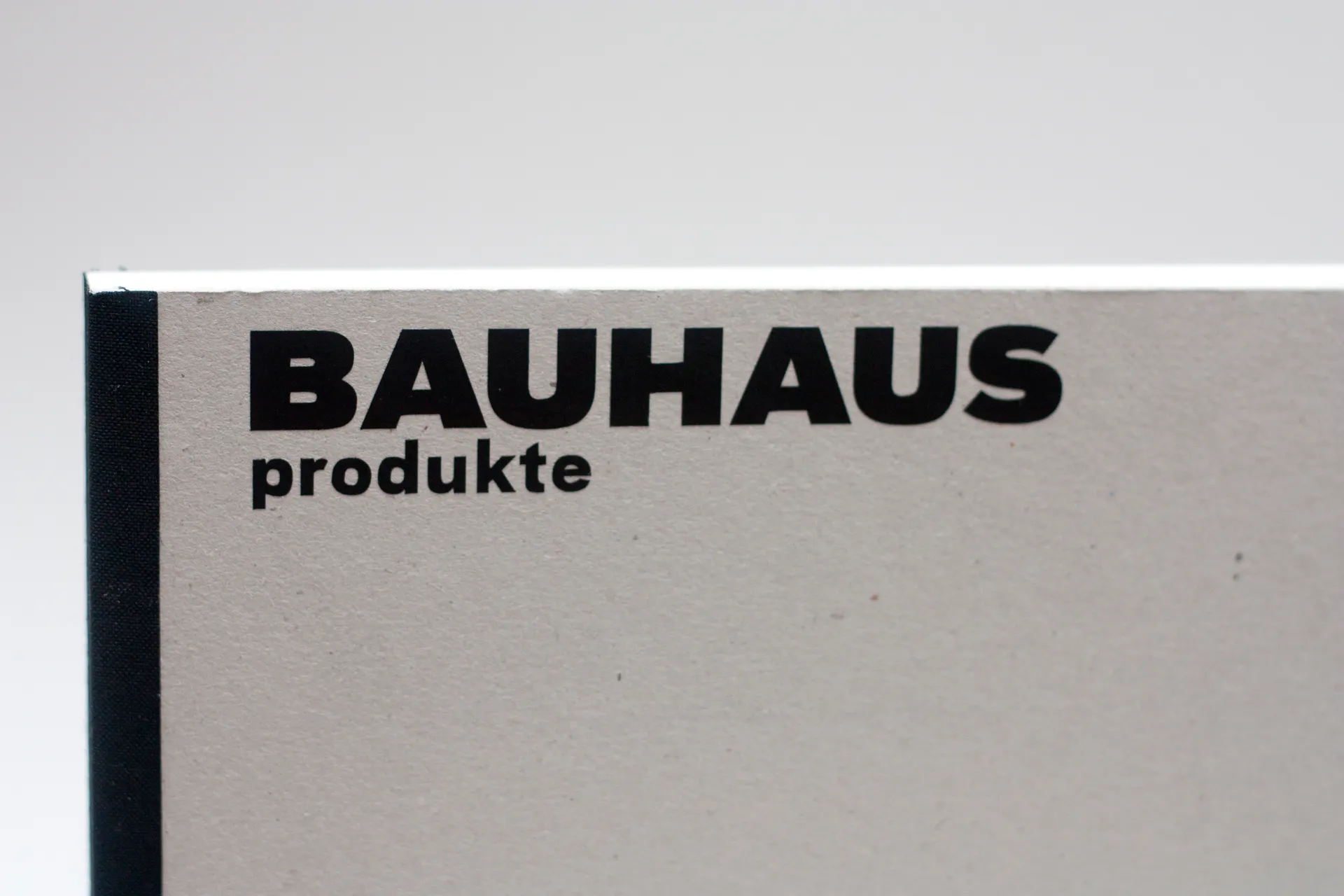 Close-up of the Bauhaus book cover typography