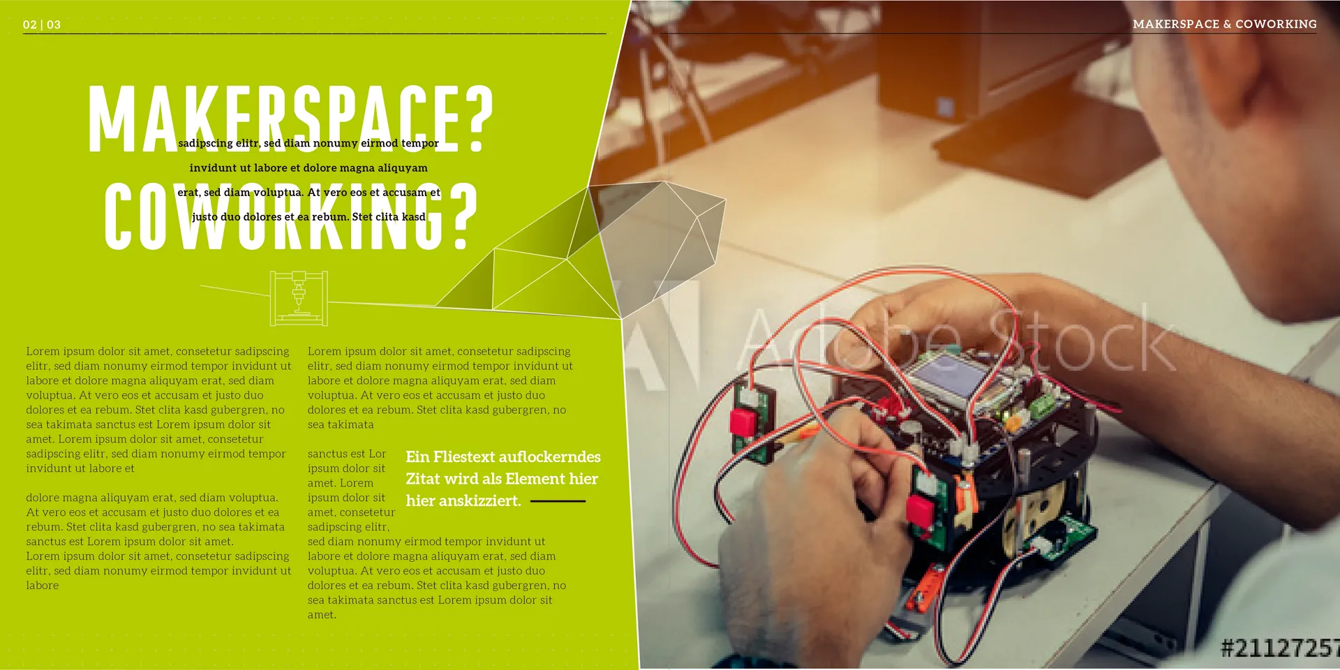 Dock 33 brochure design application