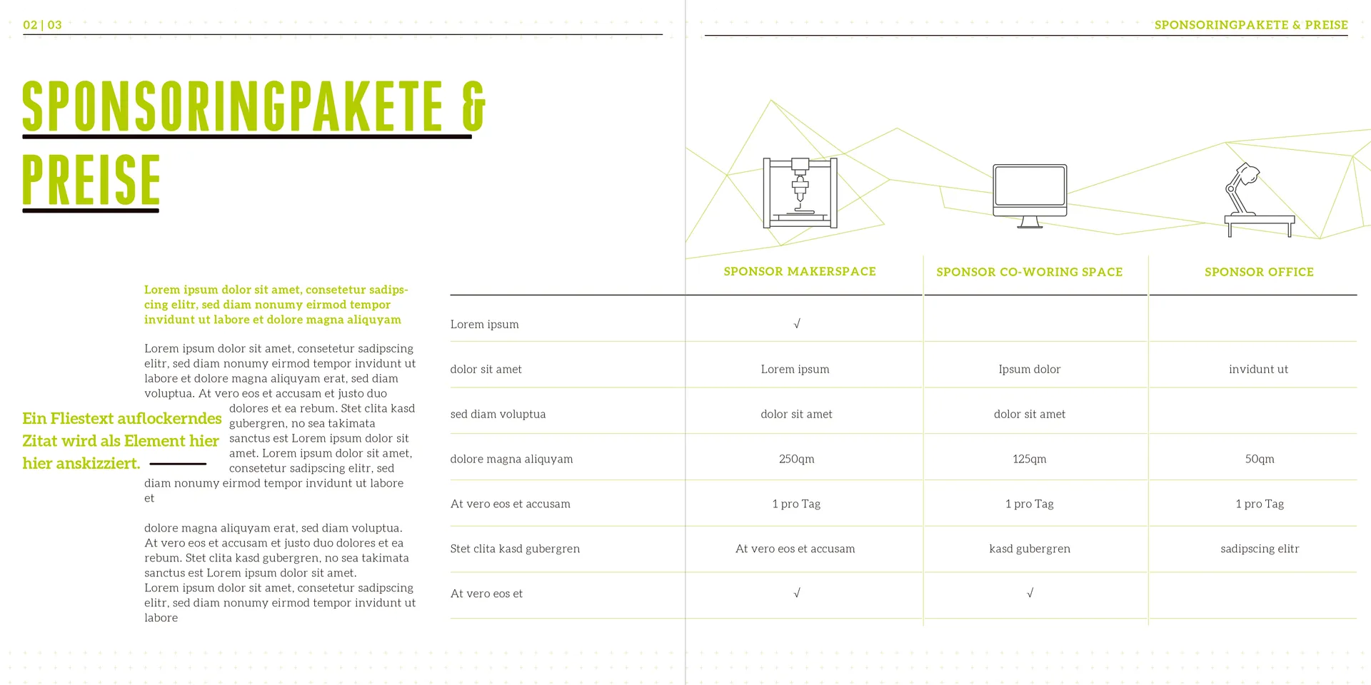 Dock 33 brochure design detail