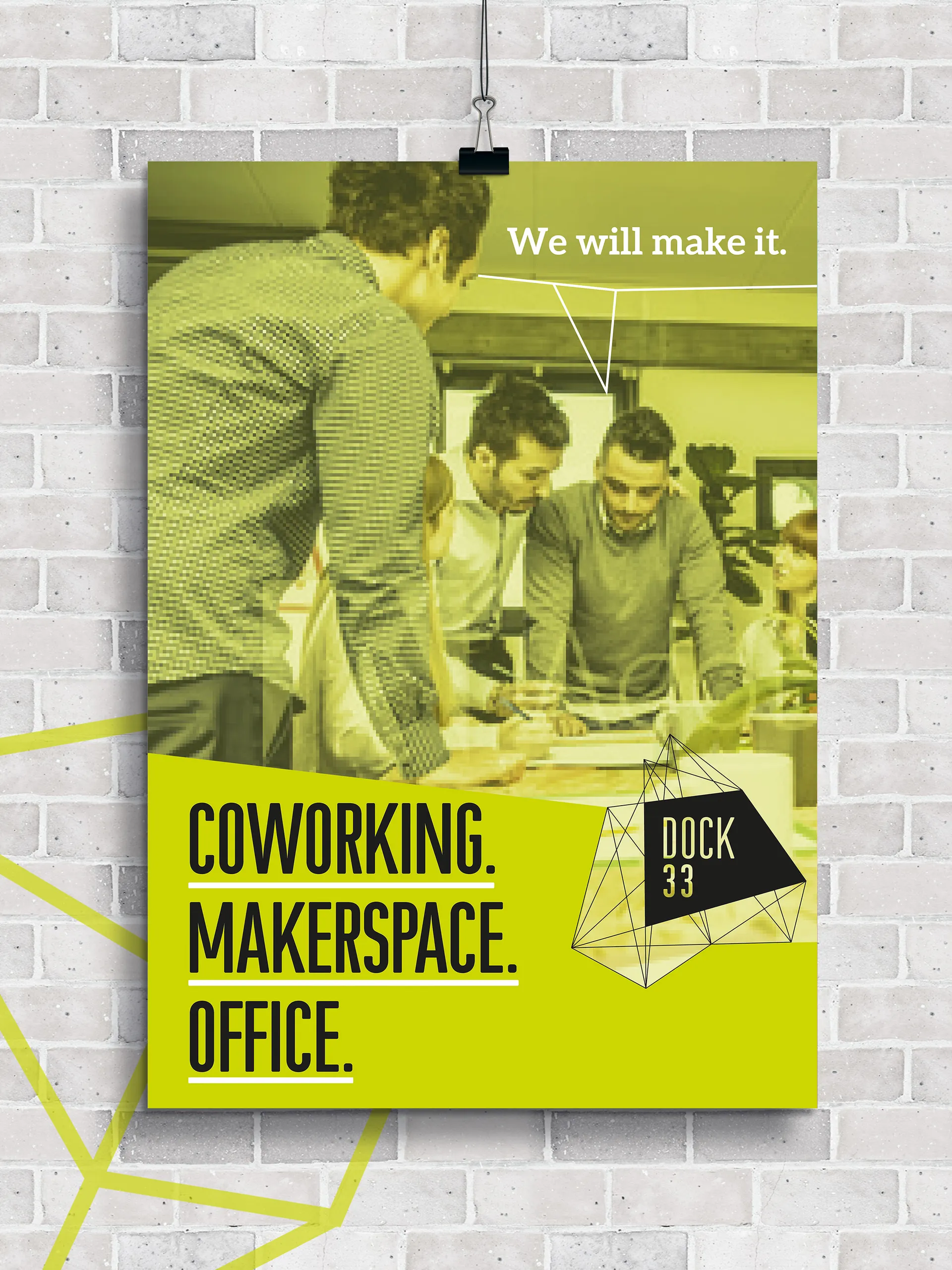 Dock 33 A1 poster wall mockup