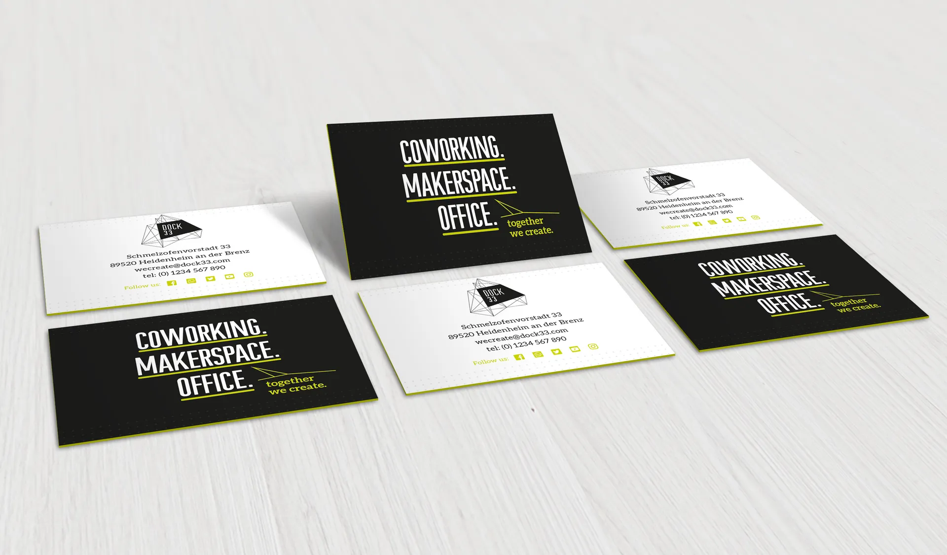 Dock 33 business card mockup