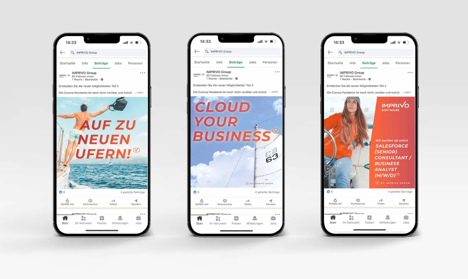 Imprivo Group corporate design application
