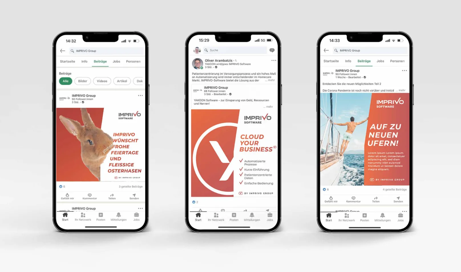 Imprivo Group corporate design application