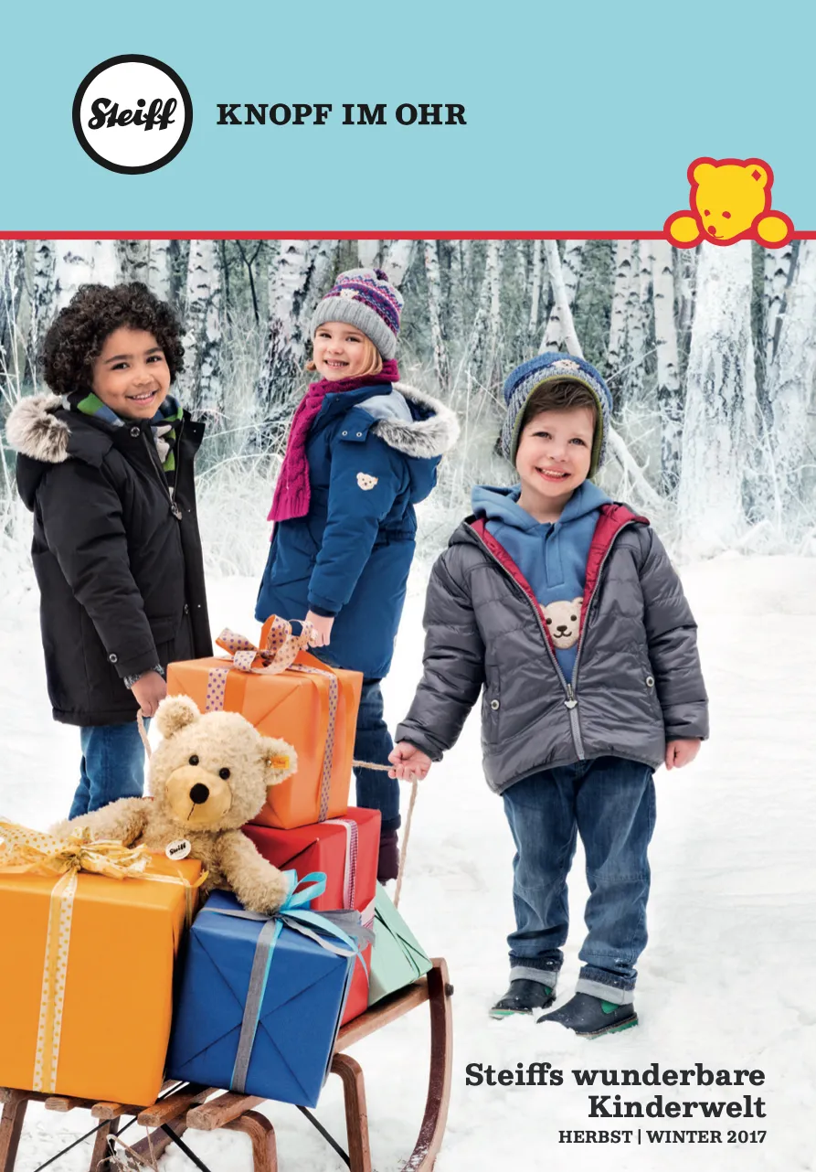 Steiff Autumn Winter 2017/18 main catalogue cover