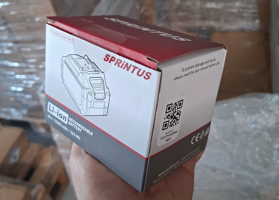 Small SPRiNTUS Li-ion battery packaging