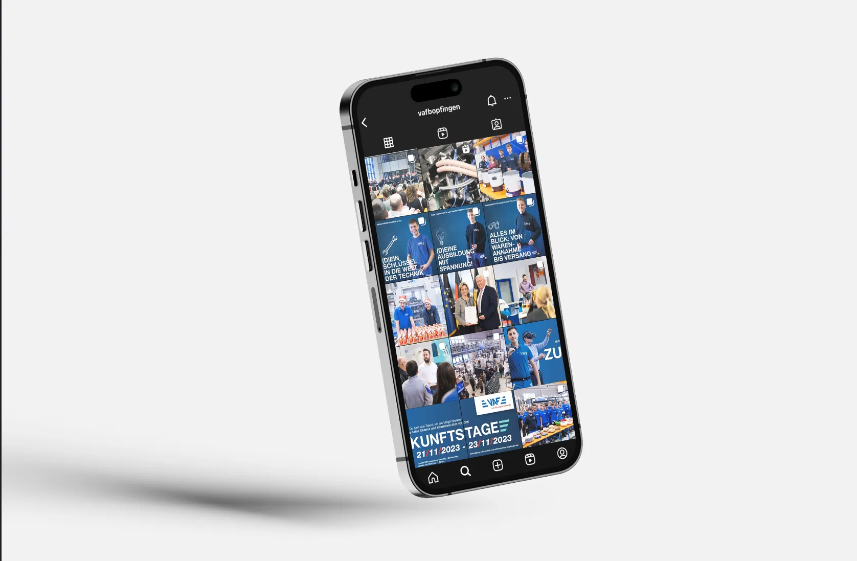 Social media recruiting and employer branding content for VAF GmbH